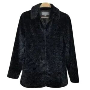 Ann Taylor Black Fur Coat